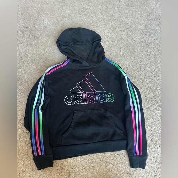Girls Adidas hoodie pullover yl 14 - Picture 1 of 2